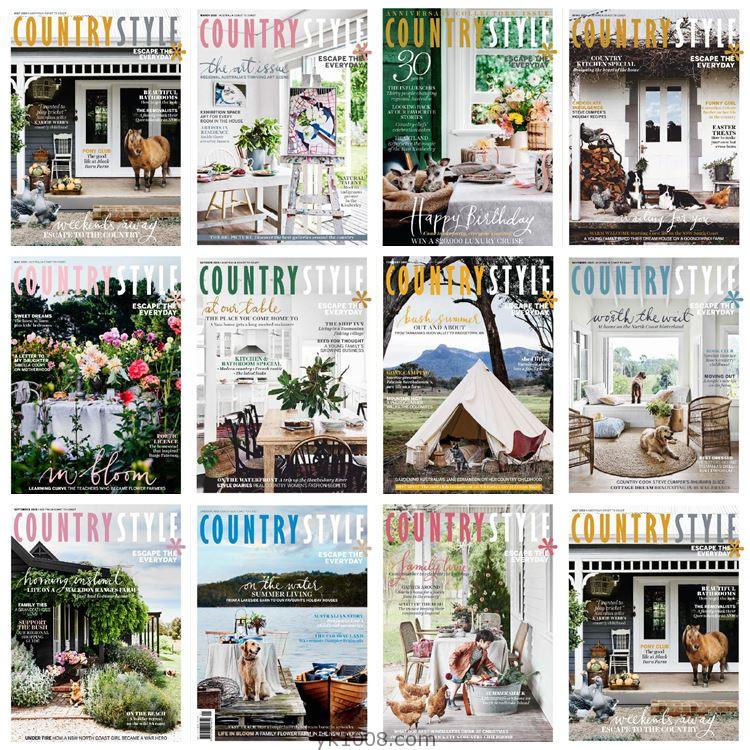 【澳大利亚】《Country Style》2019年合集乡村田园农场风格住宅室内设计生活高清PDF杂志（11本）