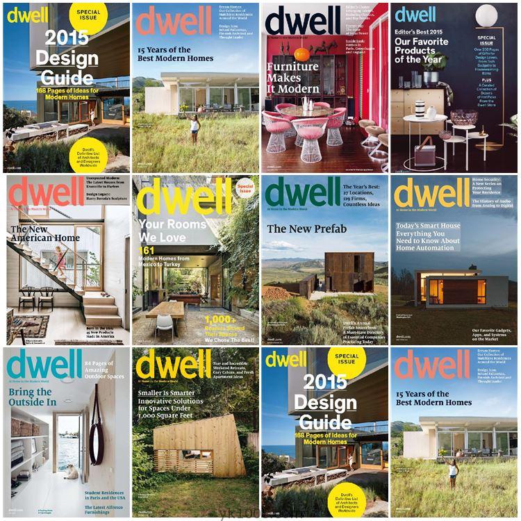【美国版】《Dwell USA》2015年合集现代住宅设计智能家居现代建筑优秀设计案例展示pdf杂志（10本）
