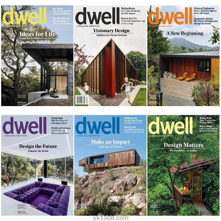 【美国版】《Dwell USA》2017年合集现代住宅设计智能家居现代建筑优秀设计案例展示pdf杂志（6本）