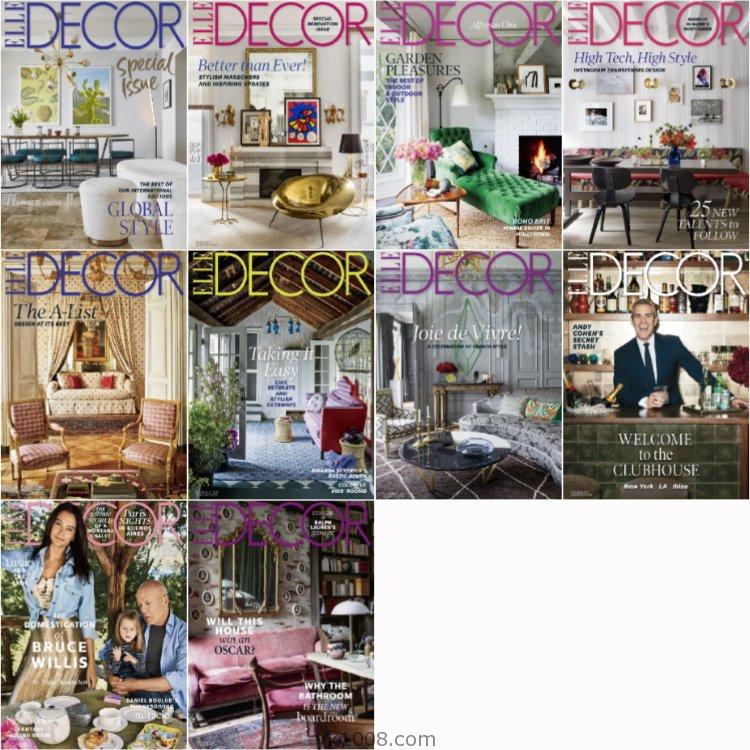 【美国版】《Elle Decor USA》2017年合集家居廊时尚家居装饰设计软装杂志PDF（10本）