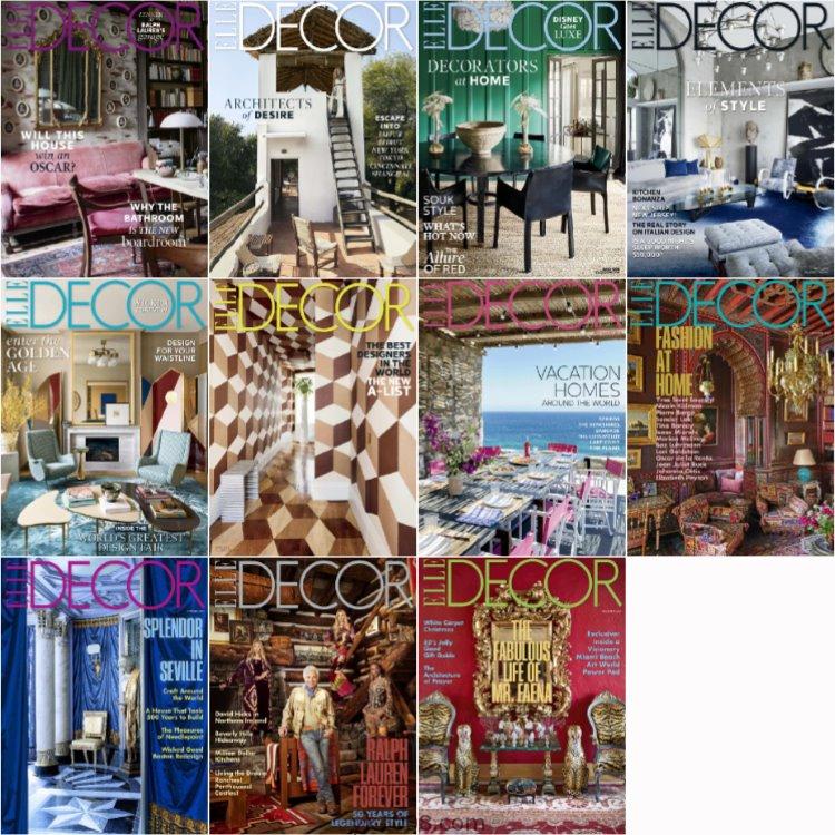 【美国版】《Elle Decor USA》2018年合集家居廊时尚家居装饰设计软装杂志PDF（11本）