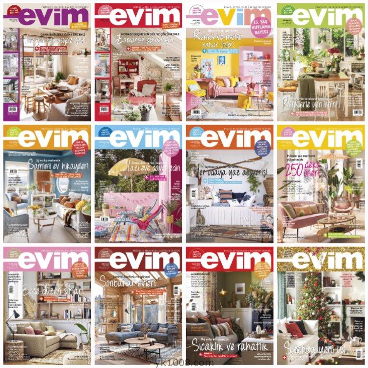 【土耳其】《Evim》2021年年合集室内软装家居装饰家具设计pdf杂志电子版（12本）