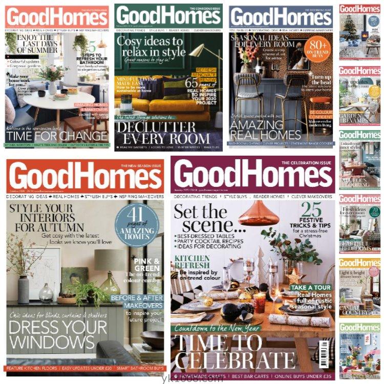 【英国版】《GoodHomes UK》2020年合集家居室内软装住宅装饰灵感流行设计PDF杂志（11本）