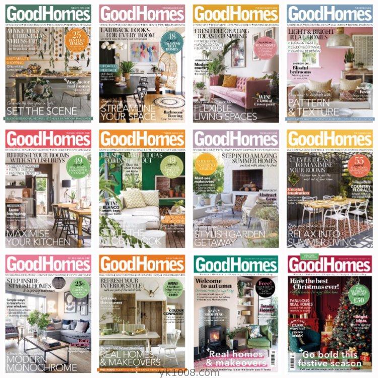 【英国版】《GoodHomes UK》2021年合集家居室内软装住宅装饰灵感流行设计PDF杂志（12本）
