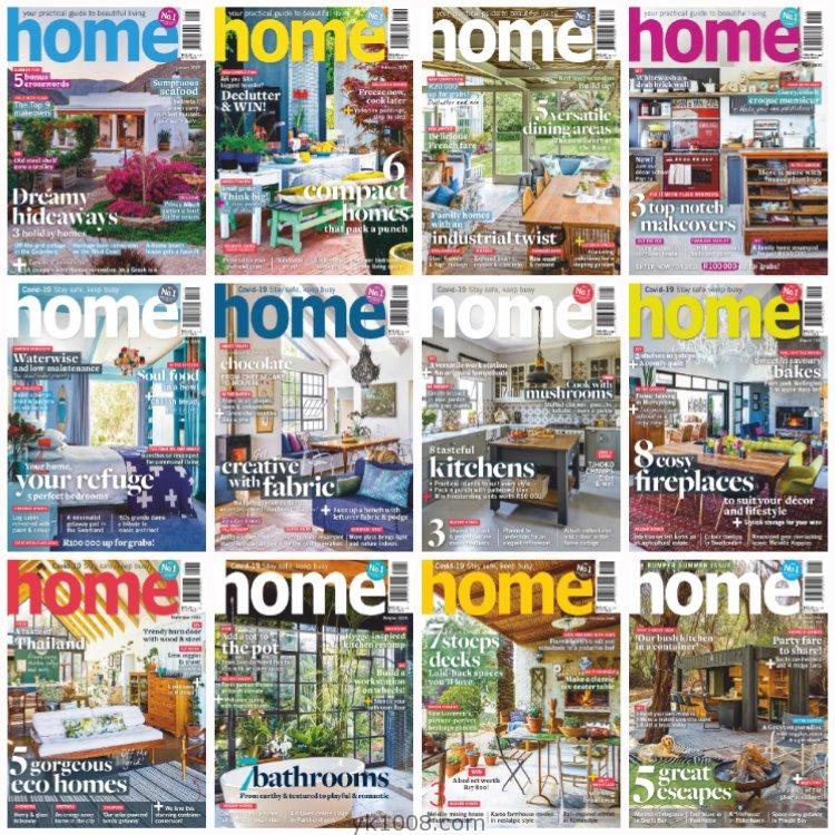 【南非版】《Home South Africa》2020年合集南非创意家居花园室内软装生活装饰设计PDF杂志（12本）