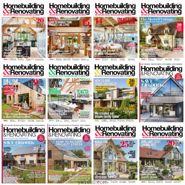 【英国版】《Homebuilding & Renovating》2019年合集房屋住宅室内设计规划信息PDF杂志电子版（12本）