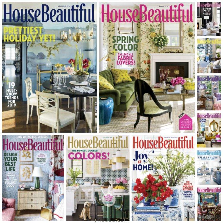【美国版】《House Beautiful USA》2018年合集小清新软装家具装饰室内设计PDF杂志（11本）