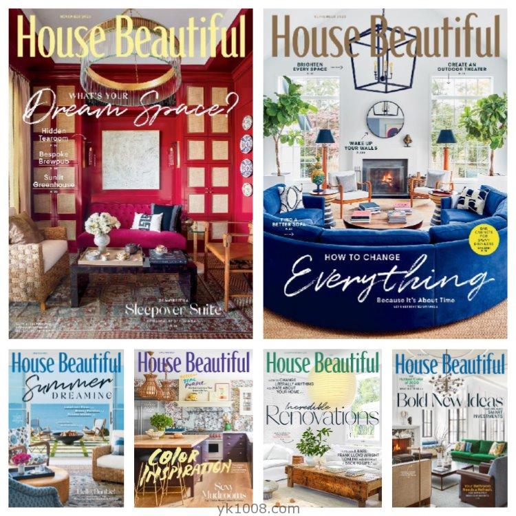 【美国版】《House Beautiful USA》2020年合集小清新软装家具装饰室内设计PDF杂志（6本）