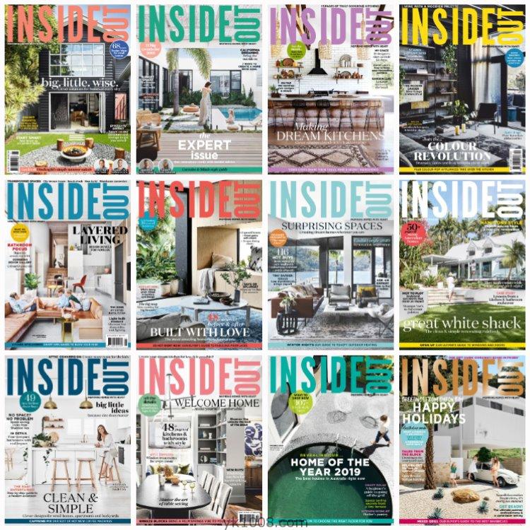 【澳大利亚】《Inside Out》2019年合集创意家居室内户外庭院空间花园软装设计PDF杂志（12本）