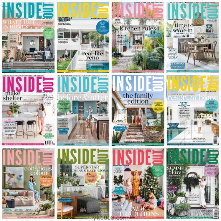 【澳大利亚】《Inside Out》2020年合集创意家居室内户外庭院空间花园软装设计PDF杂志（12本）