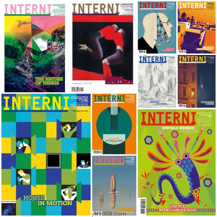 【意大利】《Interni Italia》2018年合集室内设计办公软装陈列展览设计PDF杂志（10本）