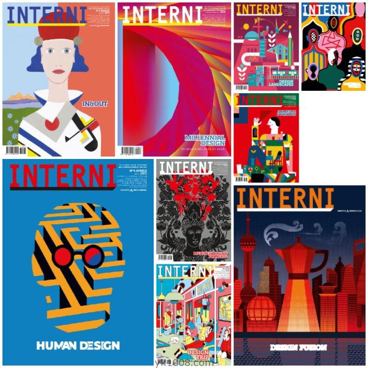 【意大利】《Interni Italia》2019年合集室内设计办公软装陈列展览设计PDF杂志（9本）