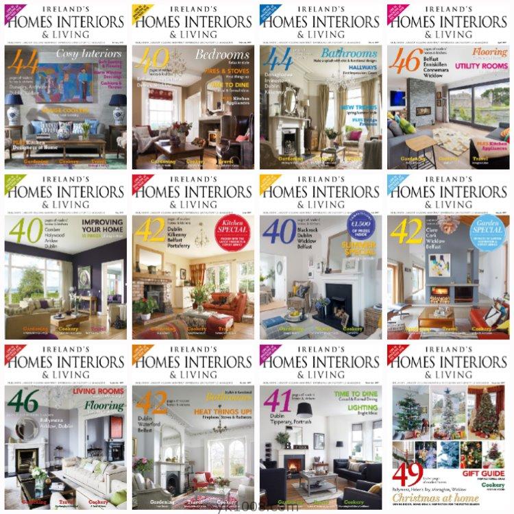 【爱尔兰】《Ireland’s Homes Interiors & Living》2017年合集爱尔兰家居生活室内设计软装家具杂志PDF电子版（12本）