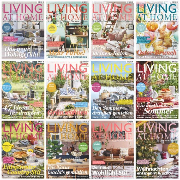 【德国版】《Living at Home》2019年合集室内设计空间住宅装饰软装美食生活PDF杂志（12本）