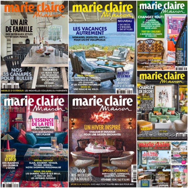【法国】《Marie Claire Maison France》2021年合集梦幻灵感室内软装美丽活泼温馨家居设计pdf杂志（9本）