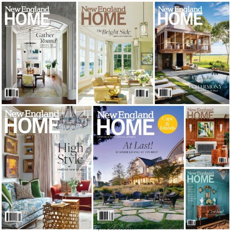 【美国版】《New England Home》2021年合集豪华家居家园家具室内软装设计pdf装饰杂志（7本）