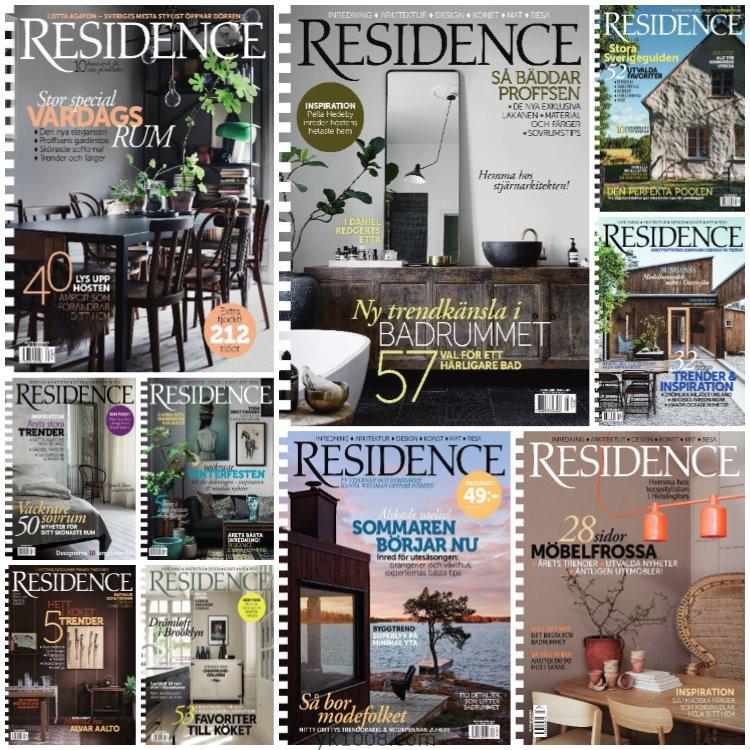 【瑞典版】《Residence》2016年合集时尚创意室内时尚软装配搭设计杂志PDF（10本）