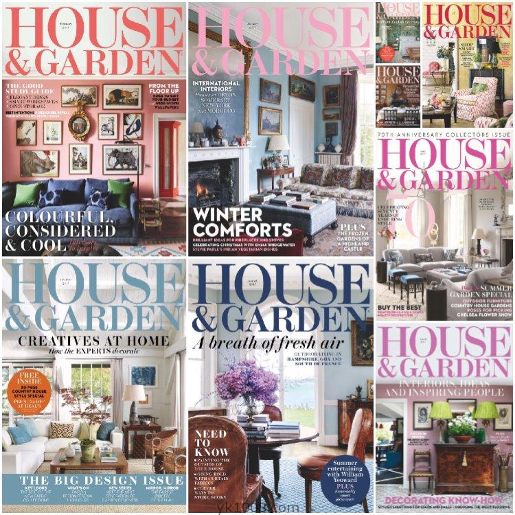 【英国版】《House & Garden UK》2017年合集住宅别墅室内软装花园庭院设计杂志PDF（9本）