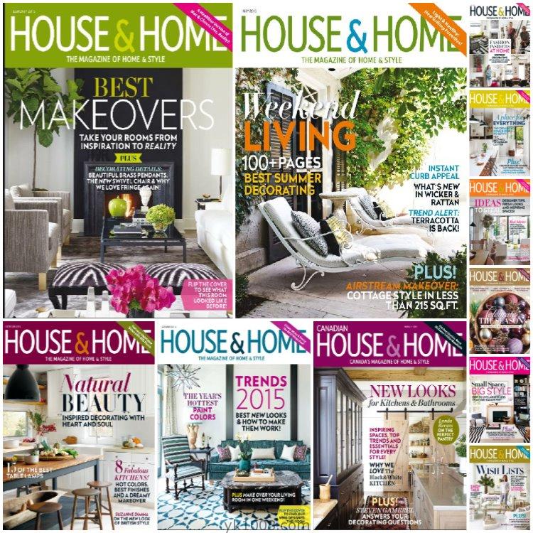 【加拿大】《House & Home》2015年合集美丽时尚家居室内软装配搭设计PDF杂志（11本）