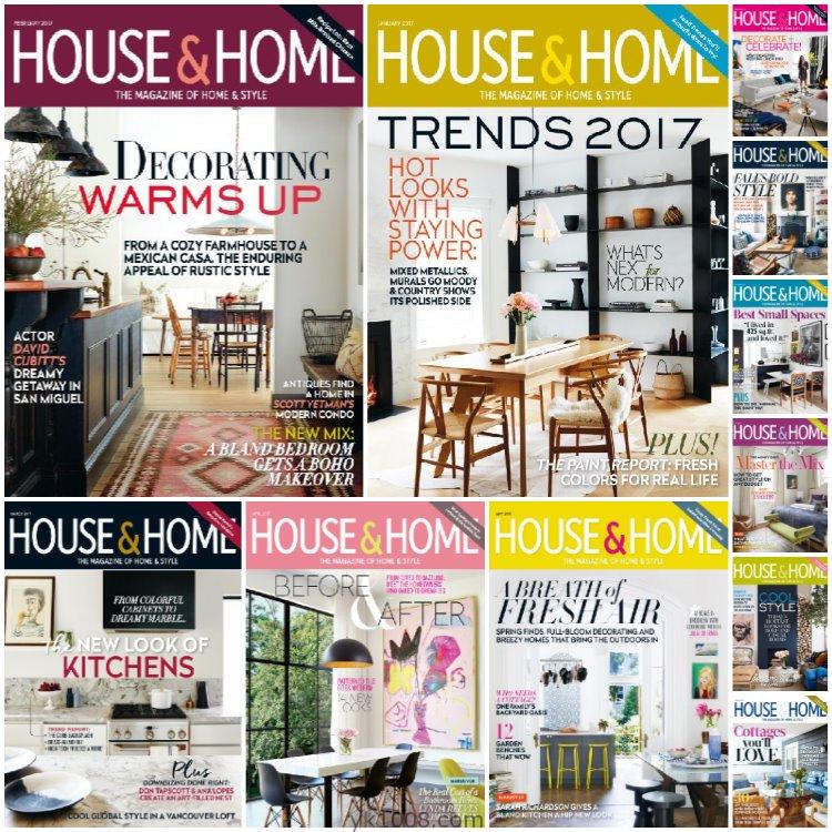 【加拿大】《House & Home》2017年合集美丽时尚家居室内软装配搭设计PDF杂志（11本）