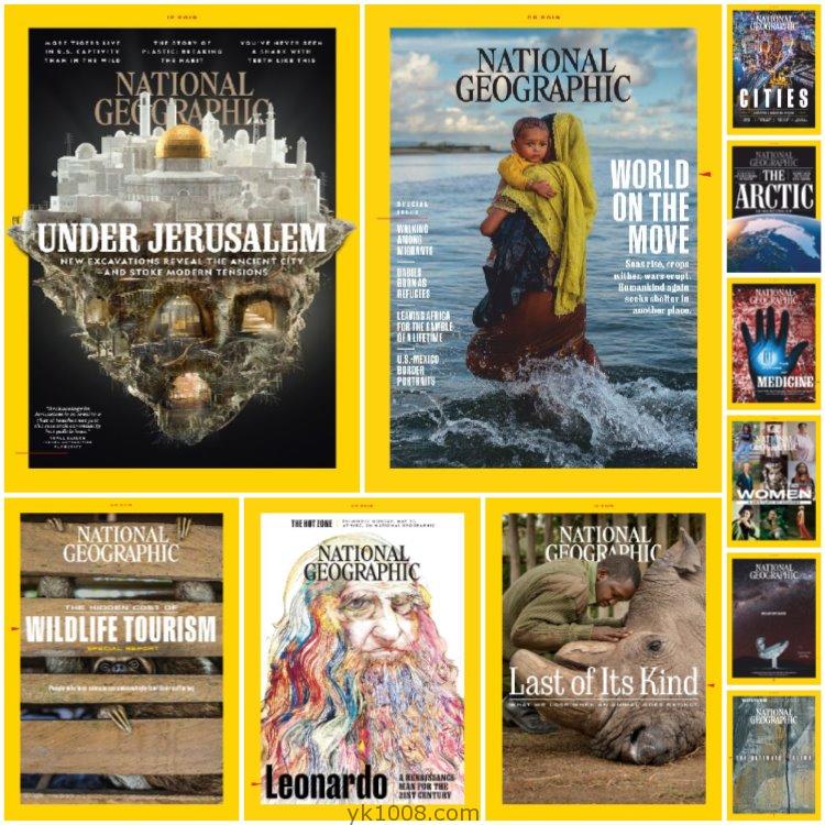 【美国版】《National Geographic USA》美国国家地理2019年合集科学文化探索奇迹英文阅读必备pdf杂志（11本）