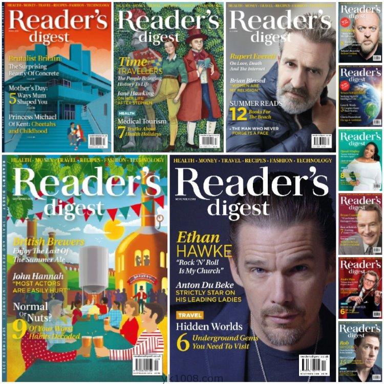【英国版】《Reader’s Digest UK》2018年合集读者文摘英版英语学习阅读故事PDF杂志电子版（11本）