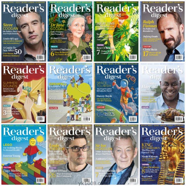 【英国版】《Reader’s Digest UK》2019年合集读者文摘英版英语学习阅读故事PDF杂志电子版（12本）