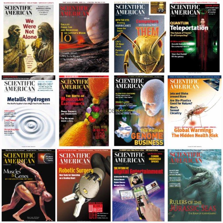 【美国版】《Scientific American》科学美国人2000年合集科学科技创新技术科研科普pdf杂志（12本）