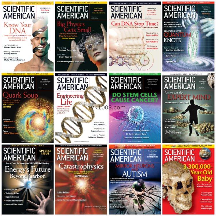 【美国版】《Scientific American》科学美国人2006年合集科学科技创新技术科研科普pdf杂志（12本）