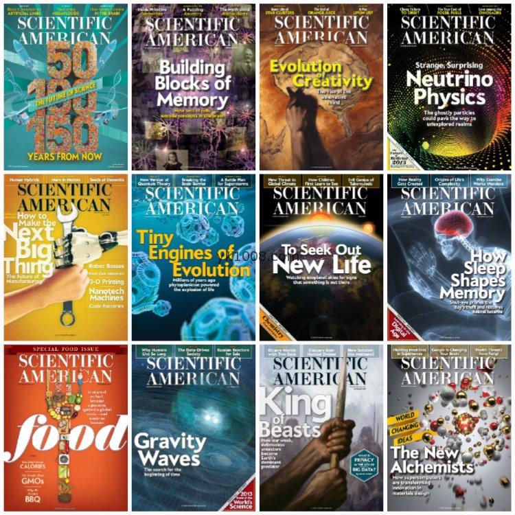 【美国版】《Scientific American》科学美国人2013年合集科学科技创新技术科研科普pdf杂志（12本）