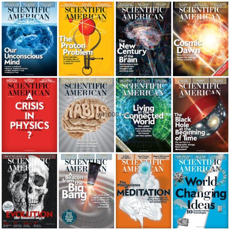 【美国版】《Scientific American》科学美国人2014年合集科学科技创新技术科研科普pdf杂志（12本）