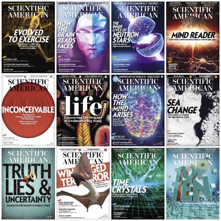 【美国版】《Scientific American》科学美国人2019年合集科学科技创新技术科研科普pdf杂志（12本）