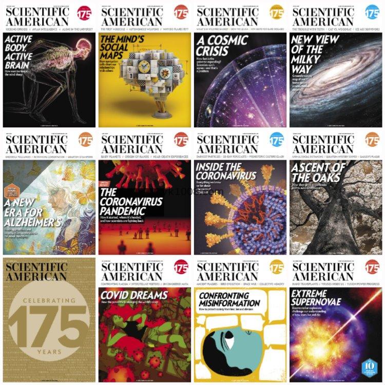 【美国版】《Scientific American》科学美国人2020年合集科学科技创新技术科研科普pdf杂志（12本）