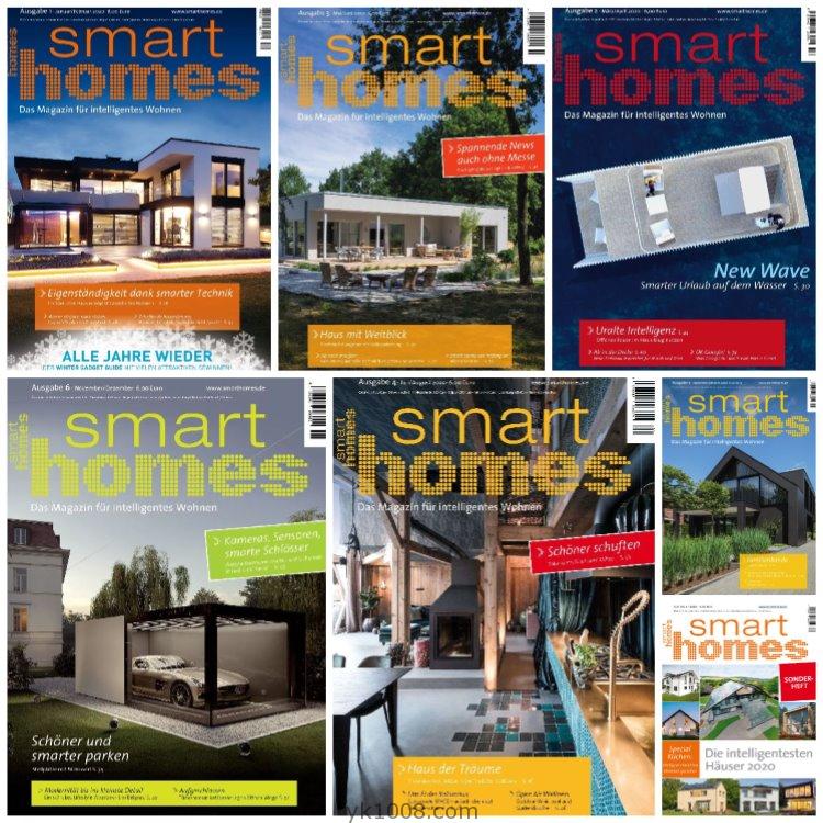 【德国版】《Smart Homes》2020年合集德国智能生活家居技术设备产品信息pdf杂志（7本）