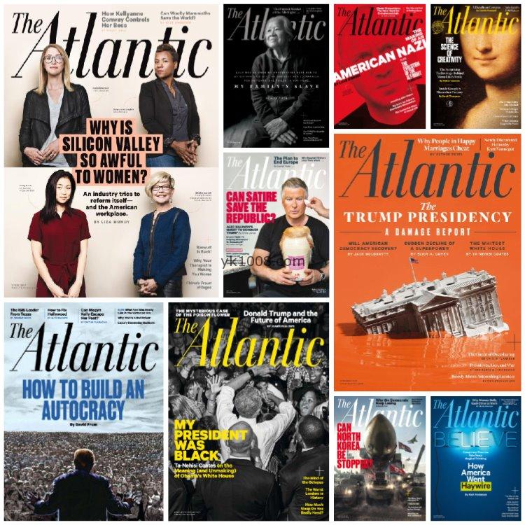 【美国版】《The Atlantic》大西洋月刊2017年合集时事政治书评英文阅读学习商业科学艺术英文文章pdf杂志（10本）