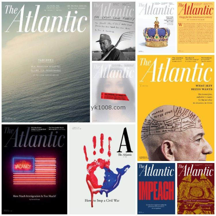 【美国版】《The Atlantic》大西洋月刊2019年合集时事政治书评英文阅读学习商业科学艺术英文文章pdf杂志（10本）