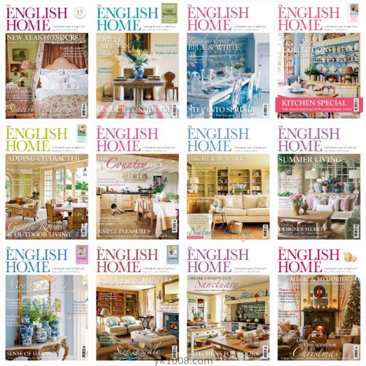 【英国版】《The English Home》2016年合集英式家居软装设计生活软装优雅经典装饰PDF杂志（12本）