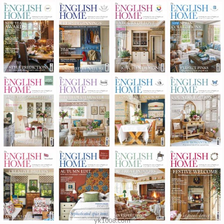 【英国版】《The English Home》2019年合集英式家居软装设计生活软装优雅经典装饰PDF杂志（12本）