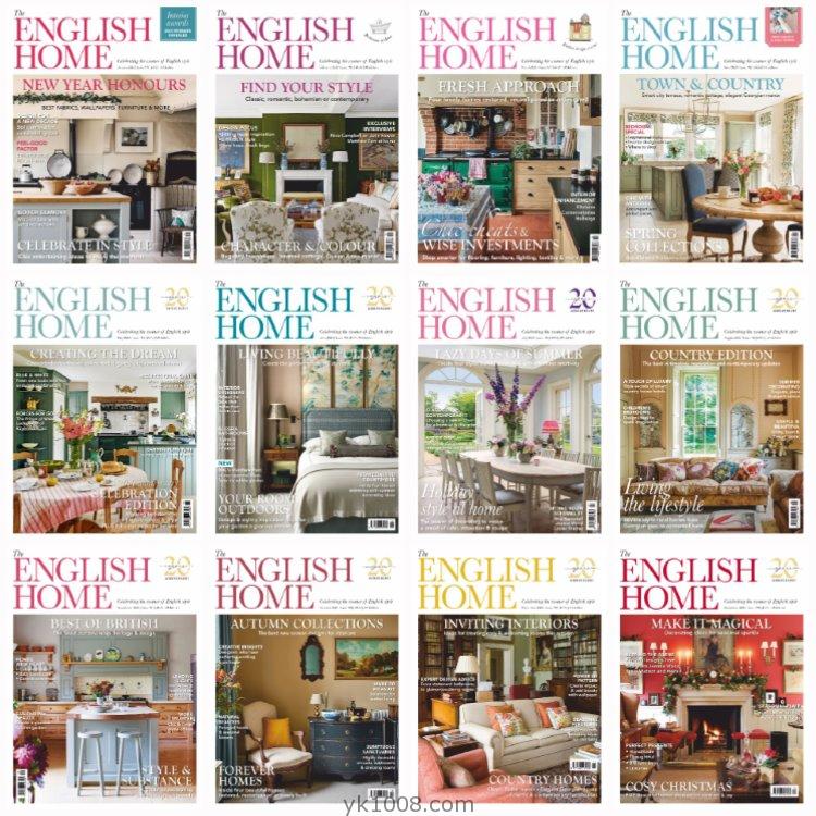 【英国版】《The English Home》2020年合集英式家居软装设计生活软装优雅经典装饰PDF杂志（12本）