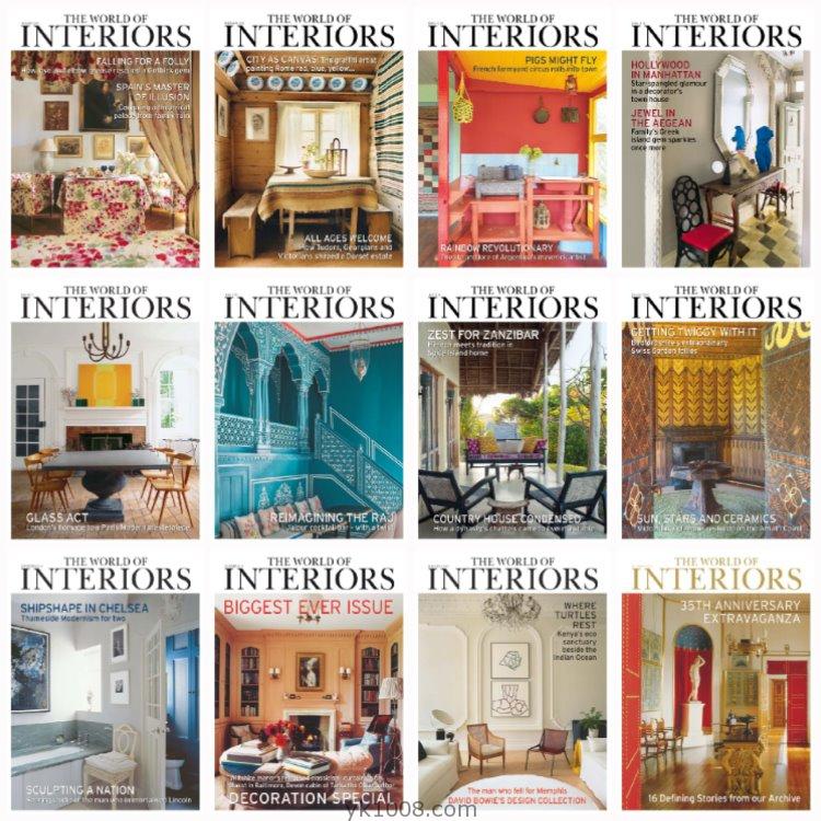 【英国版】《The World of Interiors》2016年合集最具影响力设计装饰杂志专业室内设计软装必备PDF读物（12本）