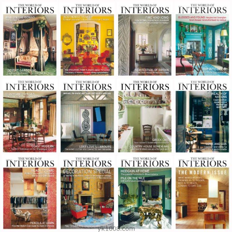 【英国版】《The World of Interiors》2017年合集最具影响力设计装饰杂志专业室内设计软装必备PDF读物（12本）