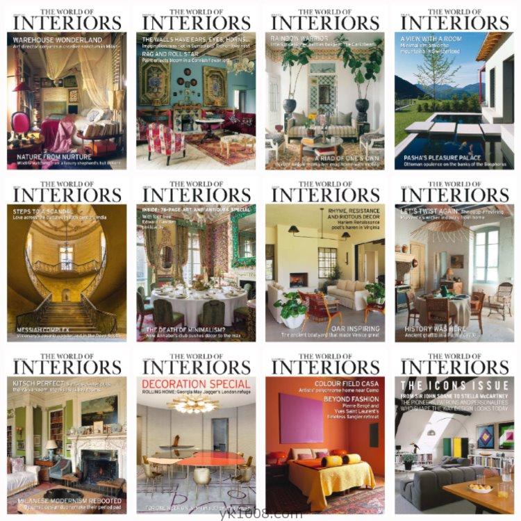【英国版】《The World of Interiors》2018年合集最具影响力设计装饰杂志专业室内设计软装必备PDF读物（12本）