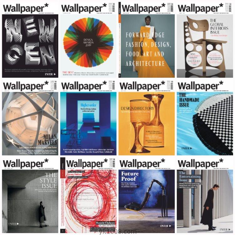 【英国版】《Wallpaper*》卷宗英文版2019年合集创新创意设计汽车时尚旅游室内设计珠宝艺术杂志PDF（12本）