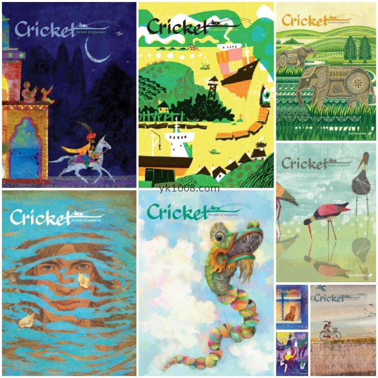 【美国版】《Cricket》2016年合集蟋蟀王国9-14岁儿童少年阅读故事插画英文学习PDF杂志绘本（9本）