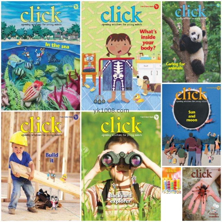 【美国版】《Click》2017年合集点击世界3-6岁儿童孩子艺智学习探索英文学习绘本PDF（8本）