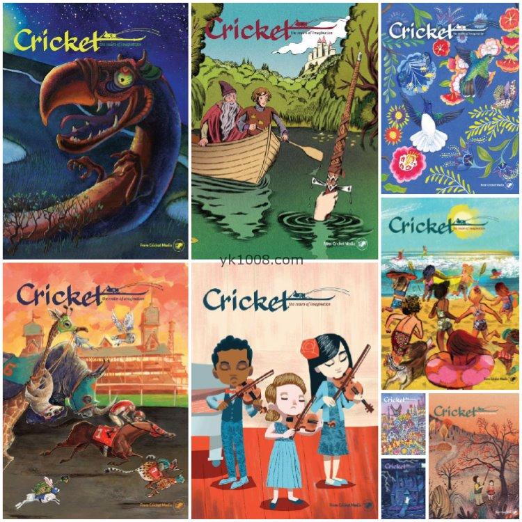 【美国版】《Cricket》2018年合集蟋蟀王国9-14岁儿童少年阅读故事插画英文学习PDF杂志绘本（9本）