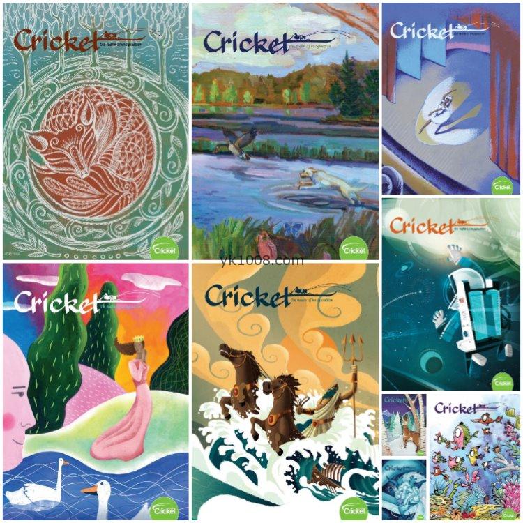 【美国版】《Cricket》2019年合集蟋蟀王国9-14岁儿童少年阅读故事插画英文学习PDF杂志绘本（9本）