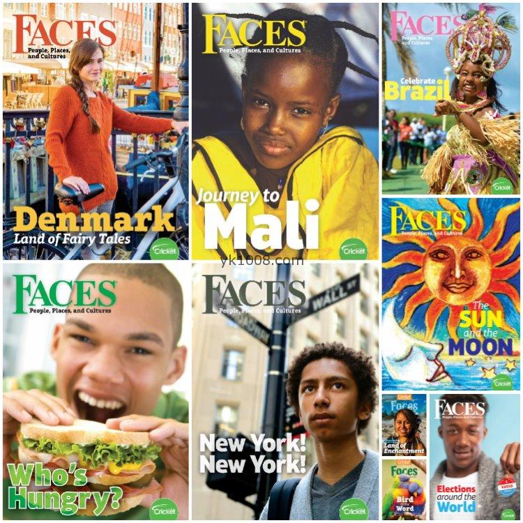 【美国版】《Faces》面孔2020年合集9-14岁少年阅读绘本大千世界认知pdf杂志（9本）