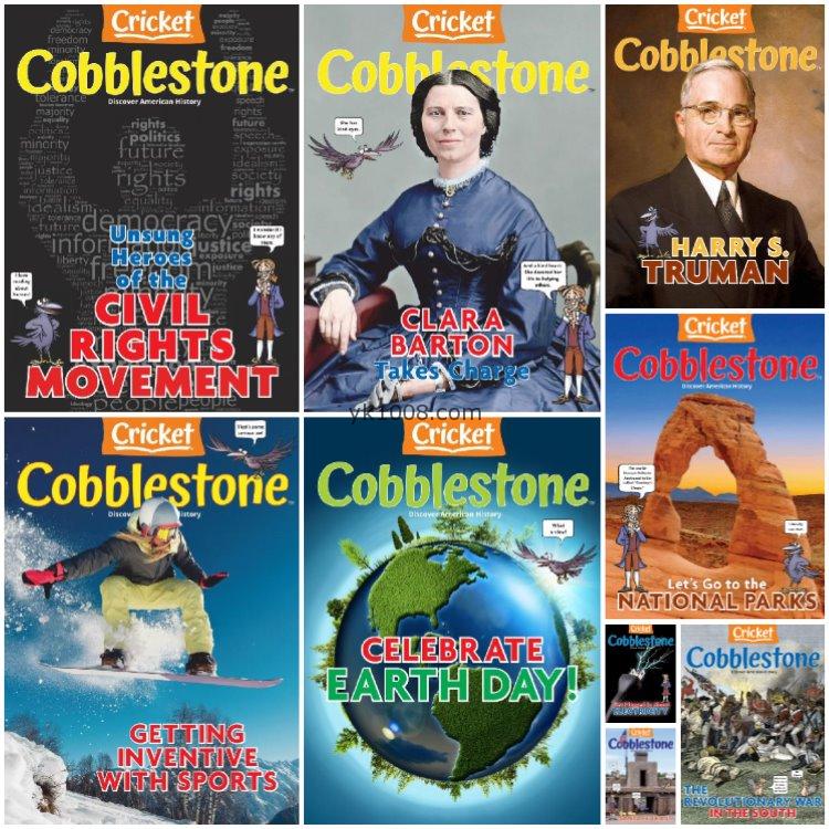 【美国版】《Cobblestone》鹅卵石2021年合集9-14岁少年儿童美国历史故事初级英语学习pdf杂志（9本）