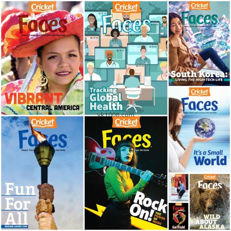 【美国版】《Faces》面孔2021年合集9-14岁少年阅读绘本大千世界认知pdf杂志（9本）